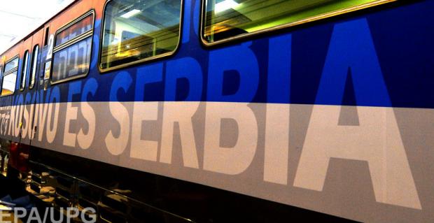 Потяг-провокація з Сербії до Косова. Фото: ЕРА.