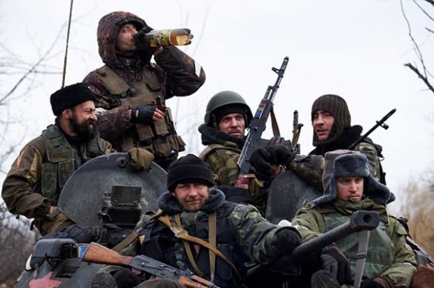 Російські бойовики на Луганщині. Фото: lwin.club.