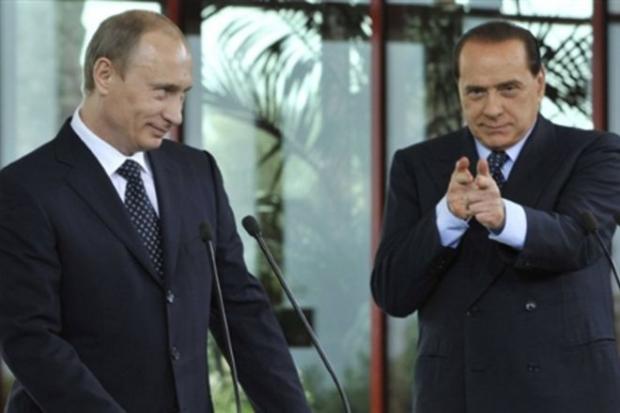 В.Путін і С.Берлусконі. Фото: Обозреватель.