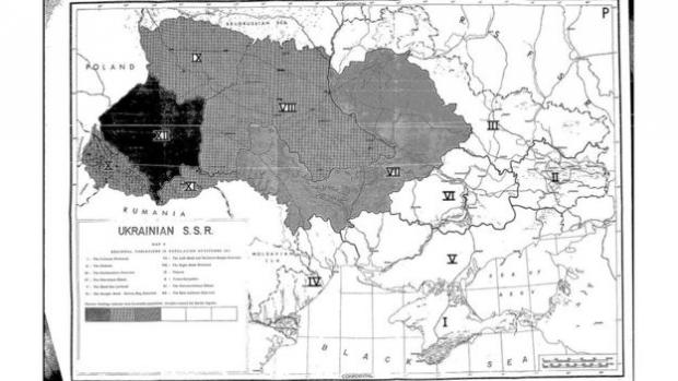 Антирадянські настрої на карті дослідників зростають зі сходу на захід України  CIA.GOV