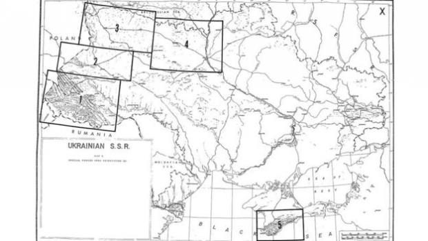 Зони можливих операцій на території УРСР  CIA.GOV
