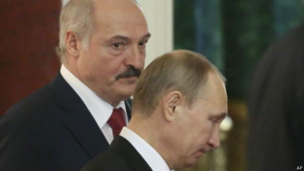 Лукашенко і Путін. Ілюстрація:BBC