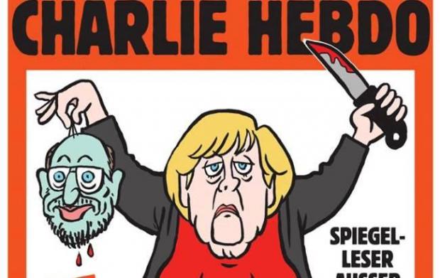Меркель з головою опонента. Фото: Фейсбук.