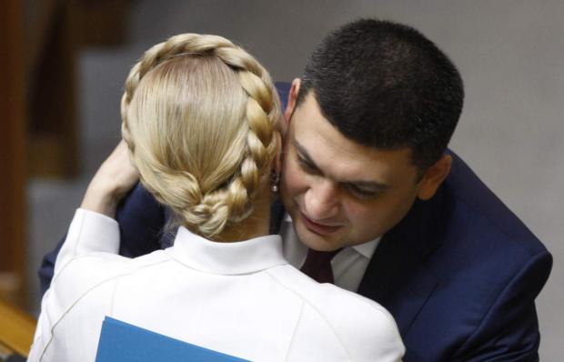 Ю.Тимошенко і В.Гройсман. Фото: Експрес.