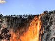 Вогнепад: Промені світла перетворили каліфорнійський водоспад у вогняний потік (фото)