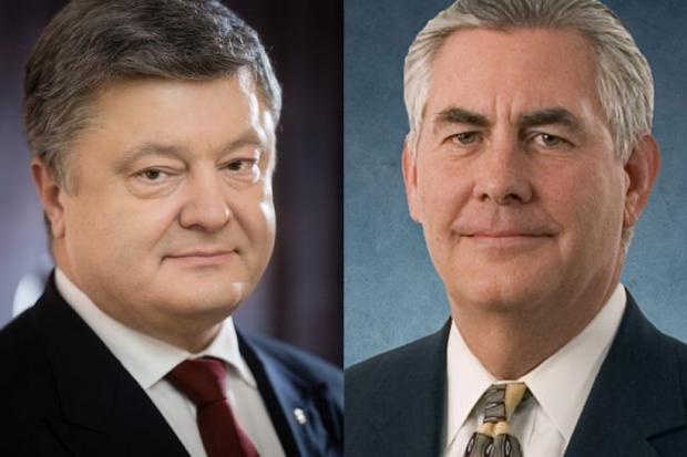 Петро Порошенко та Рекс Тіллерсон. Фото:http://www.president.gov.ua/