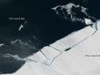 Вигляд з космосу вражає: Від шостого континенту відколовся величезний айсберг (фотофакти)