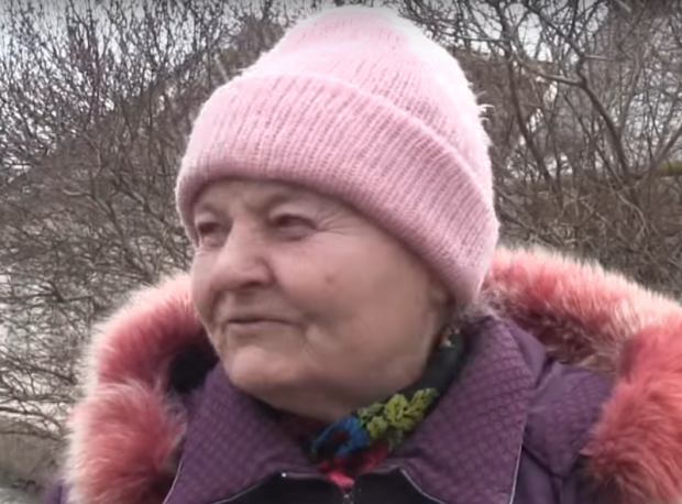 Жителька Станиці Луганської. Фото:скрін відео