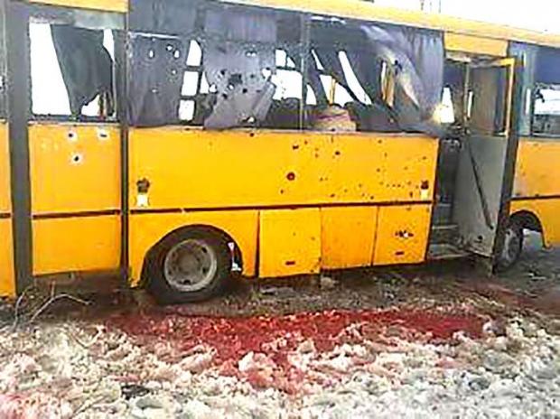 Розстріл автобуса під Волновахою. Ілюстрація:112.ua