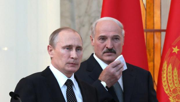 Путін і Лукашенко. Ілюстрація:www.belaruspartisan.org