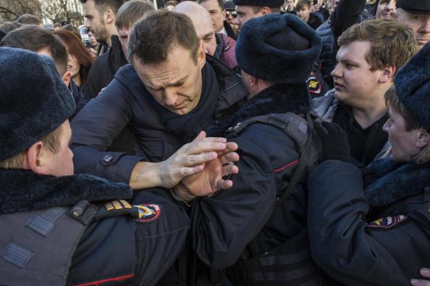 Затримання Олексія Навального. Фото: Медуза.