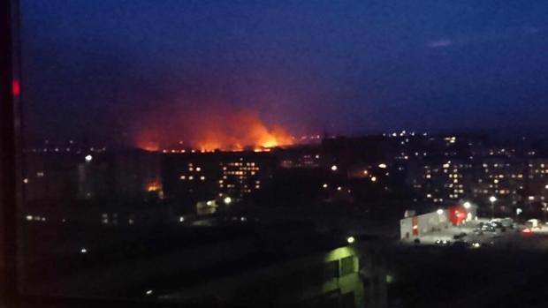 Пожежа біля Львівського аеропорту. Фото:соцмережі