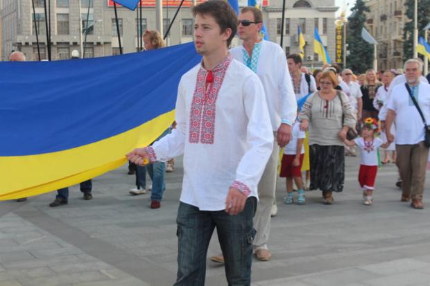 Марш вишиванок у Харкові. Фото: varta.kharkov.ua.