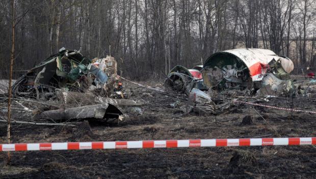 На місці падіння літака Качиньського під Смоленськом. Фото: ТАСС.