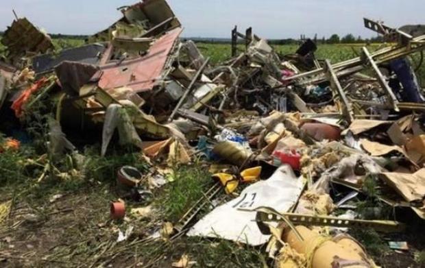 На місці катастрофи рейса МН17. Фото: rbc.ua.