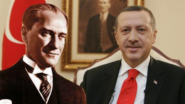 М.Ататюрк і Р.Ердоган. Фото: Новости СНГ.