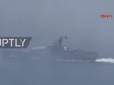Аварія військового корабля РФ біля Босфору: У мережу виклали відео з місця НП