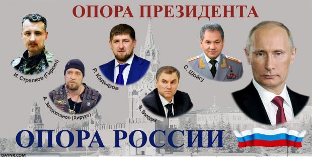 Путіна та його "помічники". Ілюстрація: соцмережі.
