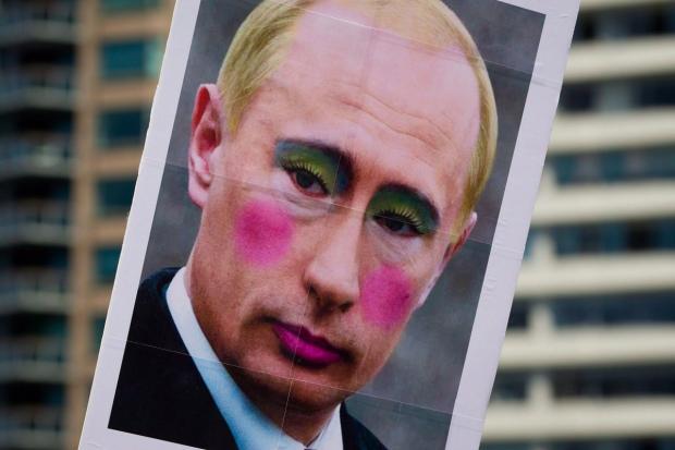 Зображення Путіна з макіяжем в РФ визнано екстремістським. Фото:  citynews.