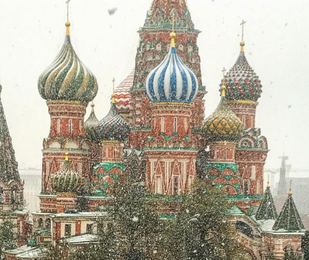 У Москві випав сніг. Фото:http://glavnoe.ua/