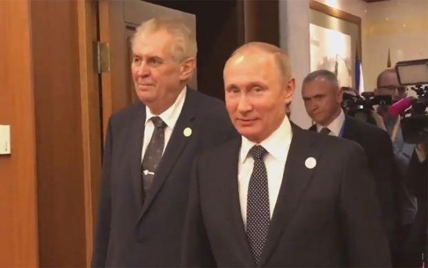 Земан та Путін. Фото: скріншот з відео.
