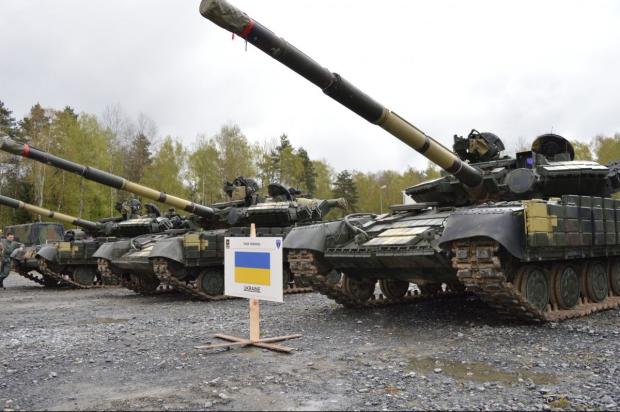 Український танк Т-64 на змаганнях НАТО. Фото:5 канал