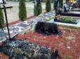Нічого святого: На кладовищі під Києвом спалили могили воїнів АТО (фотофакт)