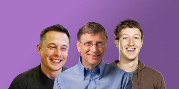 Ілон Маск, Білл Гейтс та Марк Цукерберг вже будують новий світ. Ілюстрація:https://lifehacker.ru
