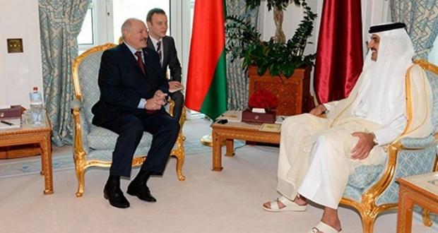 О.Лукашенко і  шейх Тамімбен Хамад аль-Тані. Фото: Sputnik Беларусь.