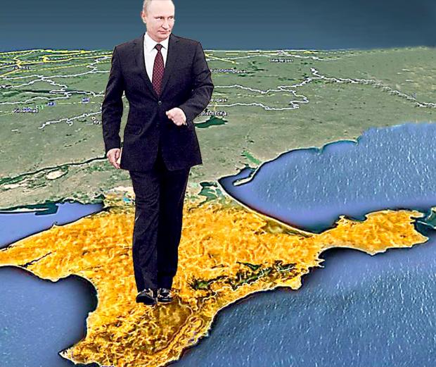 Український Крим анексований Росією в 2014 році. Ілюстрація: Вісник.