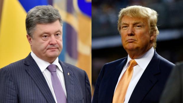 Петро Порошенко і Дональд Трамп. Фото: Українські новини.