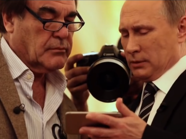 Олівер Стоун та Володимир Путін. Фото:скрін відео