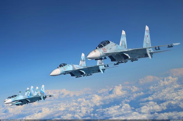 Російські Су-27. Фото: Airforce.ru.