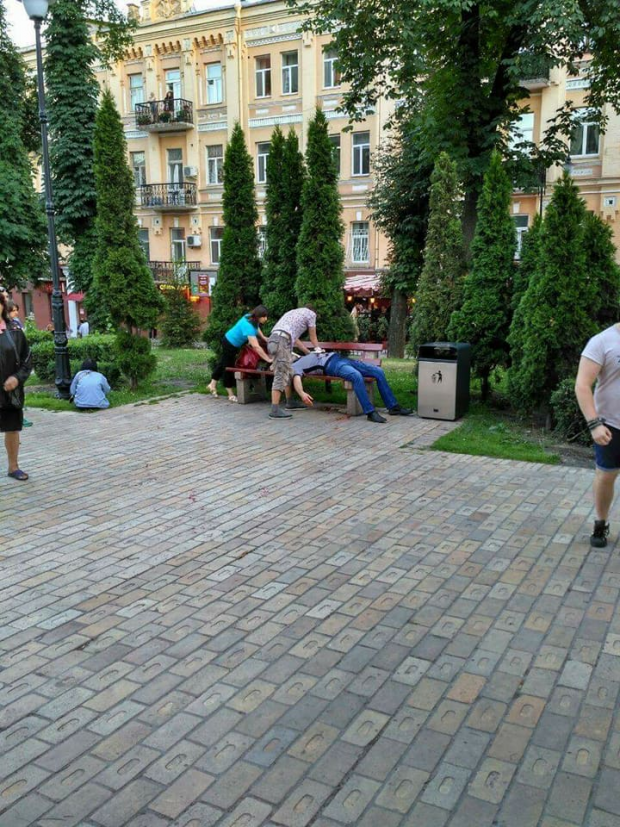 Вбивство у центрі Києва. Фото: соцмережі.