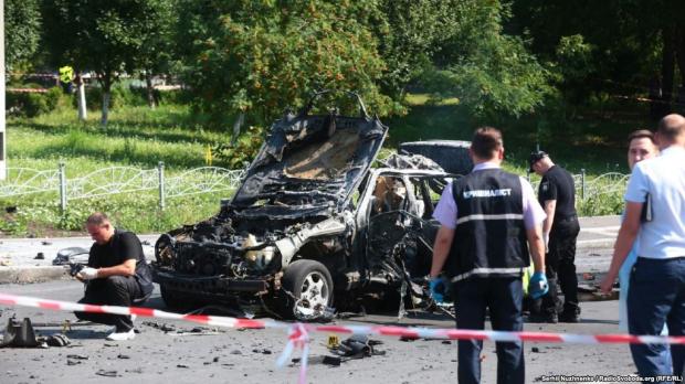 Авто Максима Шаповала вибухнуло від радіокерованої міни. Фото:InfoResist