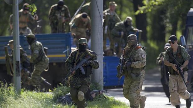Російські бойовики на Донбасі. Фото: Visti Pro.