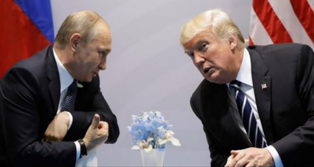 Путін і Трамп під час зустрічі у Гамбурзі. Фото:rbc.ru