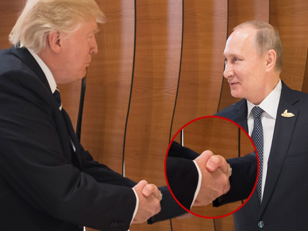 Рукостискання Трампа і Путіна. Фото:скріншот