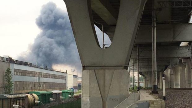 Пожежа на Кіровському заводі у Петербурзі. Фото:https://rueconomics.ru