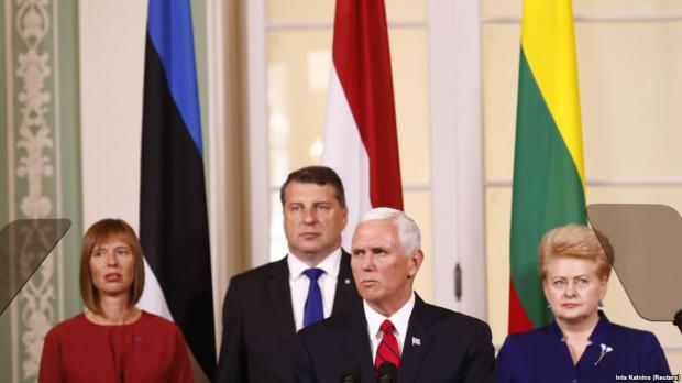 Віце-президент США Майк Пенс з керівництвом країн Балтії. Ілюстрація:https://www.svoboda.org/