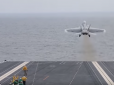 На новітньому авіаносці ВМС США вперше запустили винищувач з допомогою електромагнітної катапульти (відео)