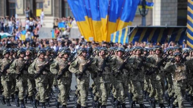 Військовий парад на Хрещатику. Ілюстрація:Укрінформ