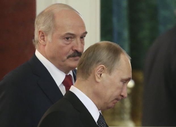 Олександр Лукашенко і Володимир Gутін. Ілюстрація:http://inosmi.ru