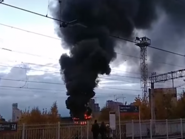 Пожежа на заводі "Серп і Молот" у Москві. Фото:скрін відео