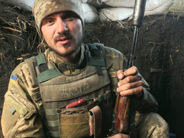 Один із захисників України. Фото:скрін відео