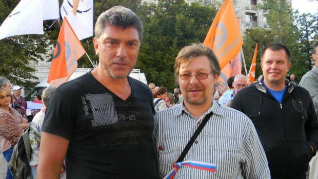 Борис Нємцов з Олексієм Строгановим. Фото:facebook