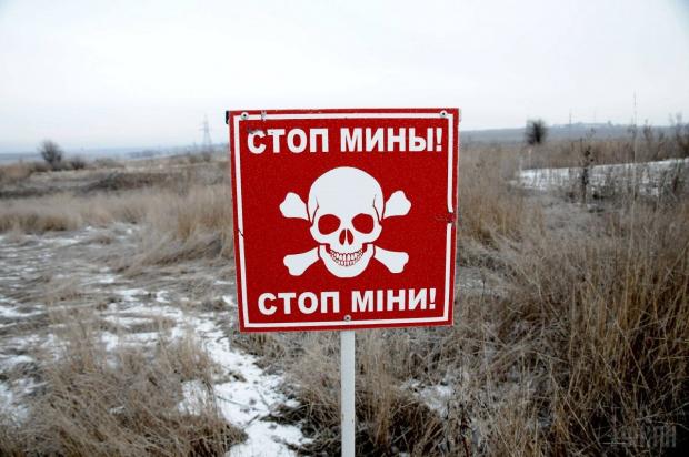 Мінне поле на Луганщині. Фото: УНІАН.