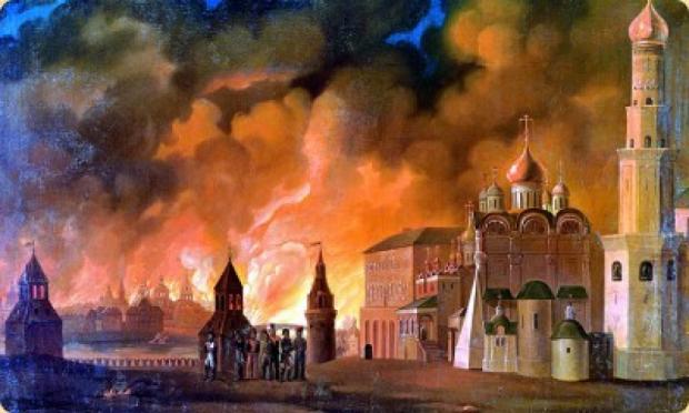Москву спалили у 1812-му під час війни з Наполеоном. Ілюстрація: ЖЖ.