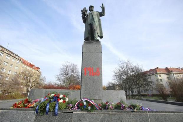 Пам'ятник радянському маршалу у Празі. Фото: Радіо Прага.