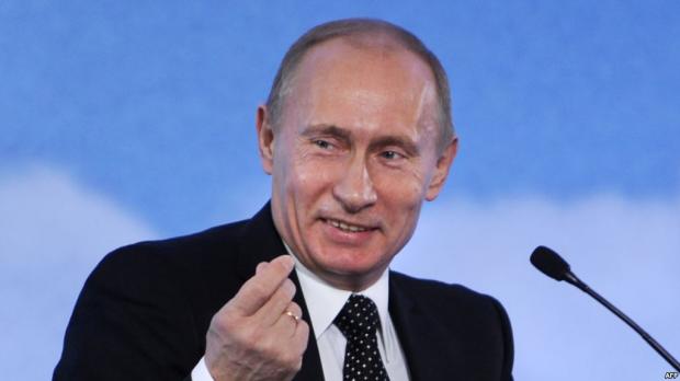 Путін видав черговий вульгарний перл. Ілюстрація: AFP.